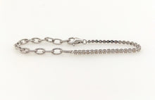 Load image into Gallery viewer, 14K Gold Diamond Half Link Half Diamond Tennis Bracelet
