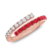 Load image into Gallery viewer, 14K Gold Ruby and Diamond Wrap Ring
