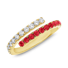 Load image into Gallery viewer, 14K Gold Ruby and Diamond Wrap Ring

