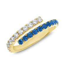 Load image into Gallery viewer, 14K Gold Sapphire and Diamond Wrap Ring
