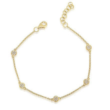 Load image into Gallery viewer, 14K Gold Diamond Circle Bracelet
