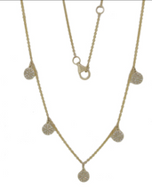 Load image into Gallery viewer, 14K Gold Diamond Bezel Circle Necklace
