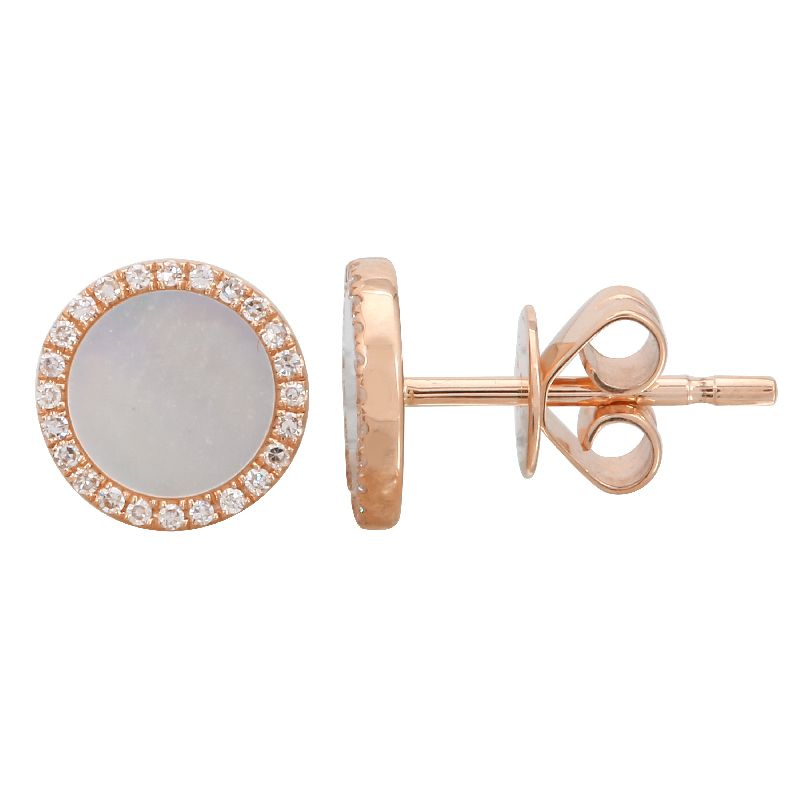 14K Gold Mother of Pearl Studs