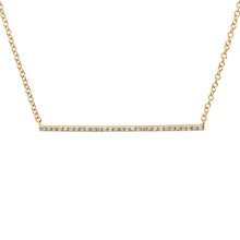 Load image into Gallery viewer, 14K Gold Single Diamond Bar Necklace
