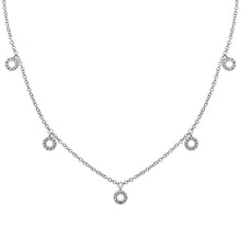 Load image into Gallery viewer, 14k Gold Diamond Open Circle Necklace
