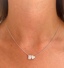 Load image into Gallery viewer, 14K Gold Double Diamond Necklace
