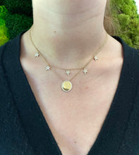 Load image into Gallery viewer, 14K Gold Diamond Dangling Star Necklace
