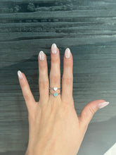 Load image into Gallery viewer, 14K Gold Mother Of Pearl Mini Heart Ring
