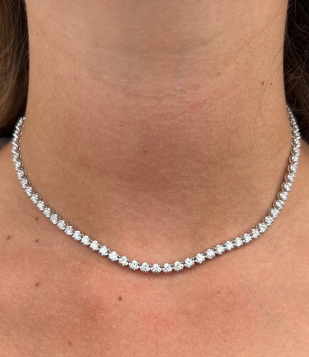 14K Gold 4 Carat Diamond Choker