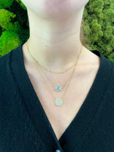 Load image into Gallery viewer, 14K Yellow Gold Turquoise Diamond Eye Necklace

