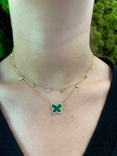 Load image into Gallery viewer, 14K Yellow Gold Malachite Butterfly Necklace
