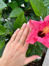 Load image into Gallery viewer, 14K Yellow Gold Diamond And Rainbow Ring
