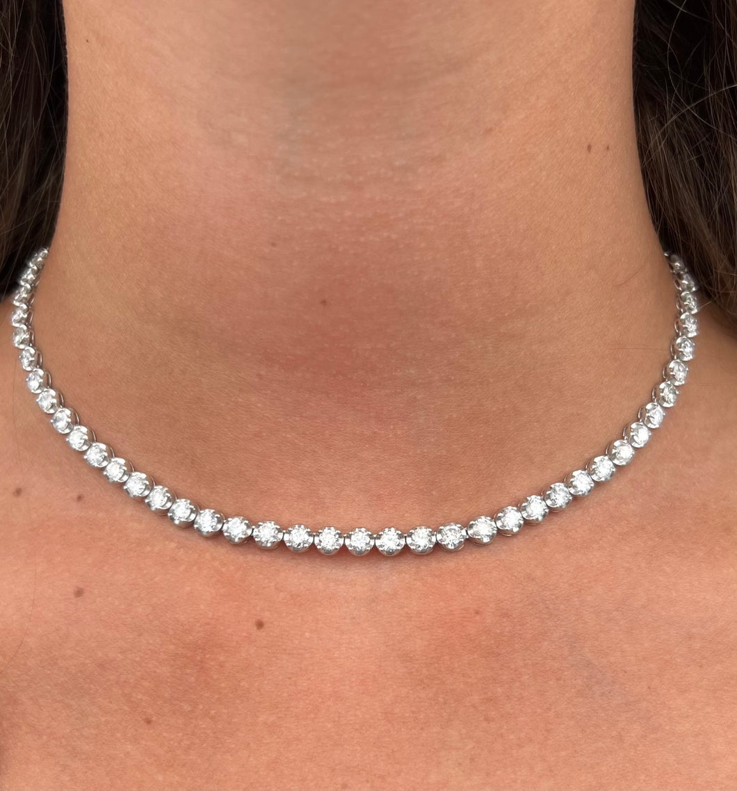 6 carat tennis on sale necklace